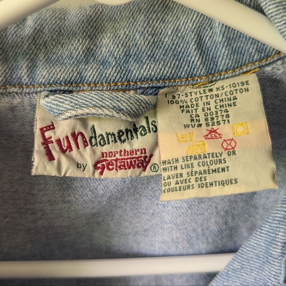 VINTAGE NORTHERN GETAWAY DENIM JACKET DINOSAURS S/P - Picture 2 of 6